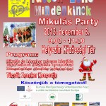 Tücsök plakát Mikulás partyról.