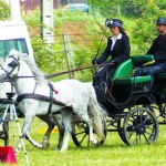 Evelin a versenypályán.