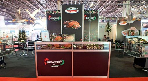 A stand a Valdor termékek megjelenítésével.