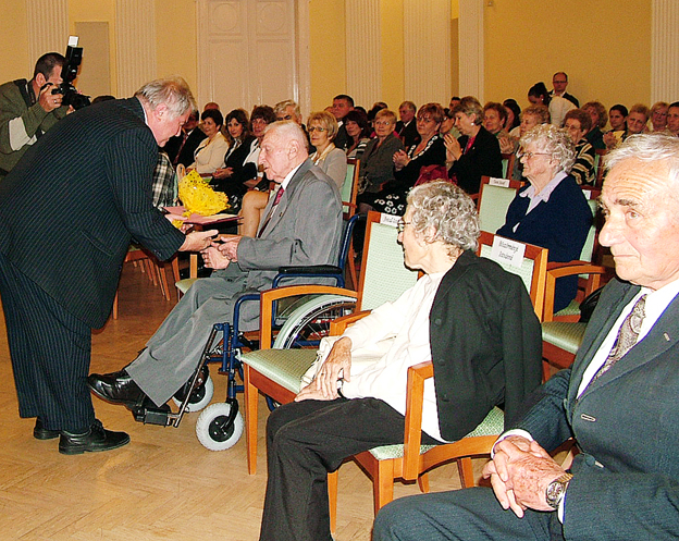 Gerecz Elemér köszöntése.