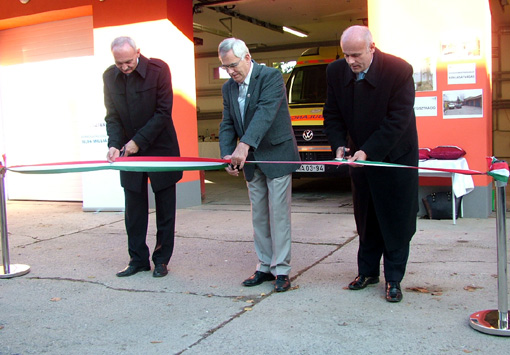 A megújult mentőállomás avatása Szentesen.