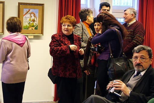 A kiállíltótér gyorsan megtelt