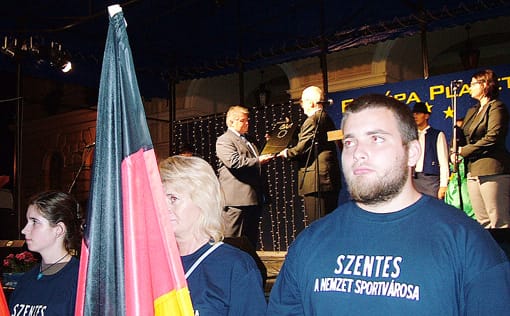 Európa-plakett-átadása