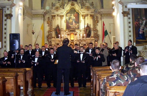 A férfikar műsora