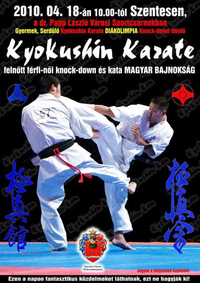 Kyokushin karate magyar bajnokság április 18-án