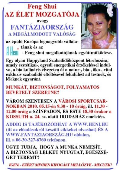 FengShui hirdetés május 15.
