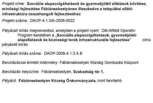 Alapinformációk a beruházásról
