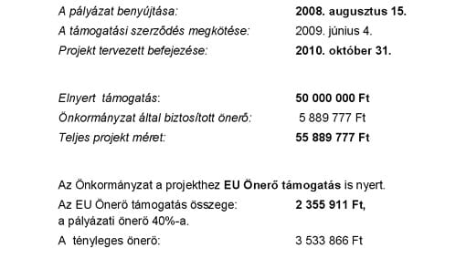 Számszerűsített alapinformációk
