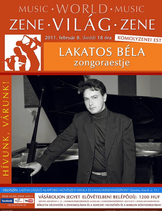 Lakatos Béla zongoraművész-tanár hangversenye