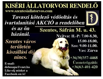 Kiséri Állatorvosi Rendelő 2012 március.