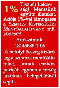 Adójából a mentősöknek.