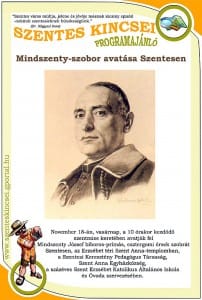 2012-11-18. Mindszenty szobor avatása.