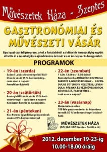 Művészetek háza karácsonyi vására részletes. Kinagyítandó!