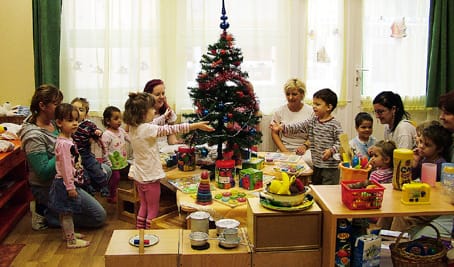 Őszinte öröm a fenyőfa körül