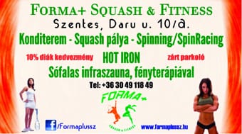 Forma+ Squash & Fitness a mindennapi erönlétért.