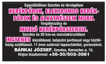 Bárkai József utazó kerékpárszerviz.