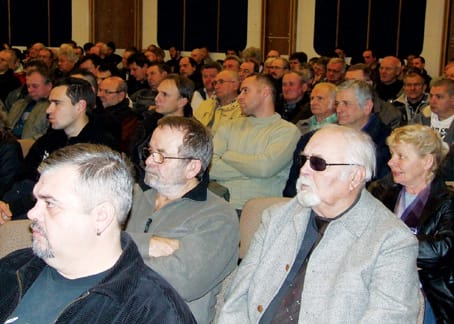 Király József pillanatfelvétele a közgyűlésen.