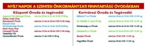 Óvodai nyílt napok.