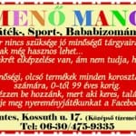 Menő Manó bizományi.