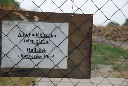 Bezárt szeméttelep Békésszentandráson.