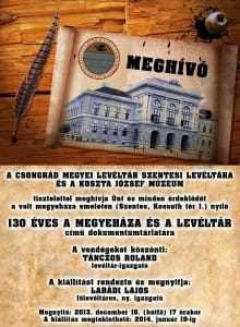130 ÉVES A MEGYEHÁZA ÉS A LEVÉLTÁR.