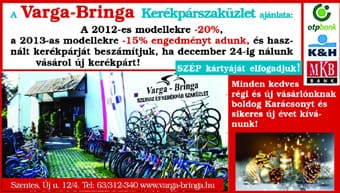 A Varga-Bringában most is érdemes új kerékpárt vásárolni.