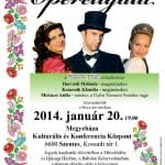 Újévi operettgála invitáló.