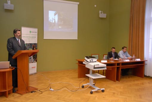 Móra József önkormányzati képviselő, az idegenforgalommal is foglalkozó bizottság elnöke a projektzáró rendezvényen.