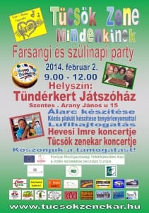 Tücsök plakát - Farsangi party.