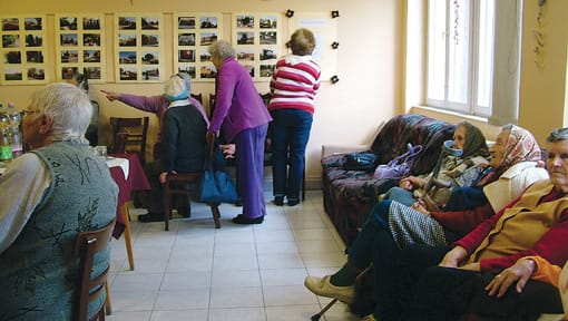 A kiállítás megnyitón.