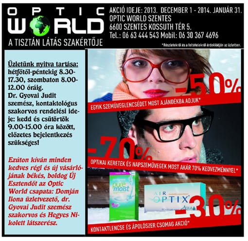 Optic World évkezdő akciók.