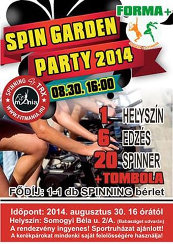 Spin Garden Party meghívás.