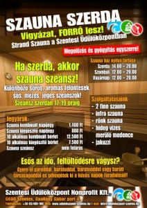 Szauna szerdánként. 