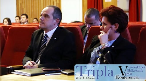 A konferencián.