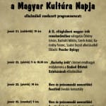 Programok a Magyar Kultúra Napja alkalmából.