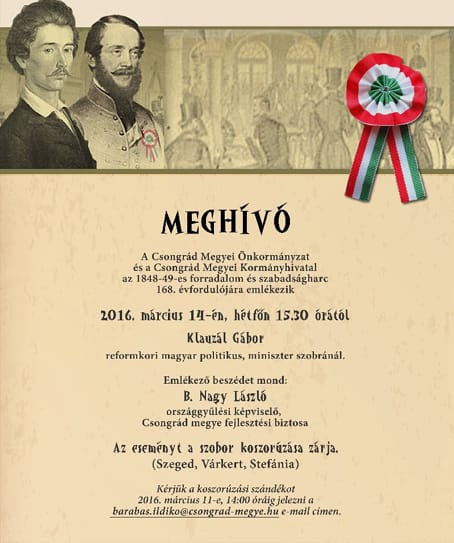 Március 15-én a megyén.