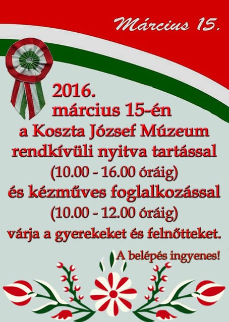 Március 15-én a múzeumban.
