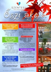 Őszi akciók az üdülőközpontban. 