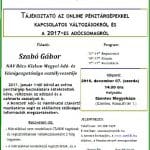 Kamarai tájékoztató az online pénztárgépekkel kapcsolatos változásokról. 