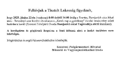 Lakossági felhívás!