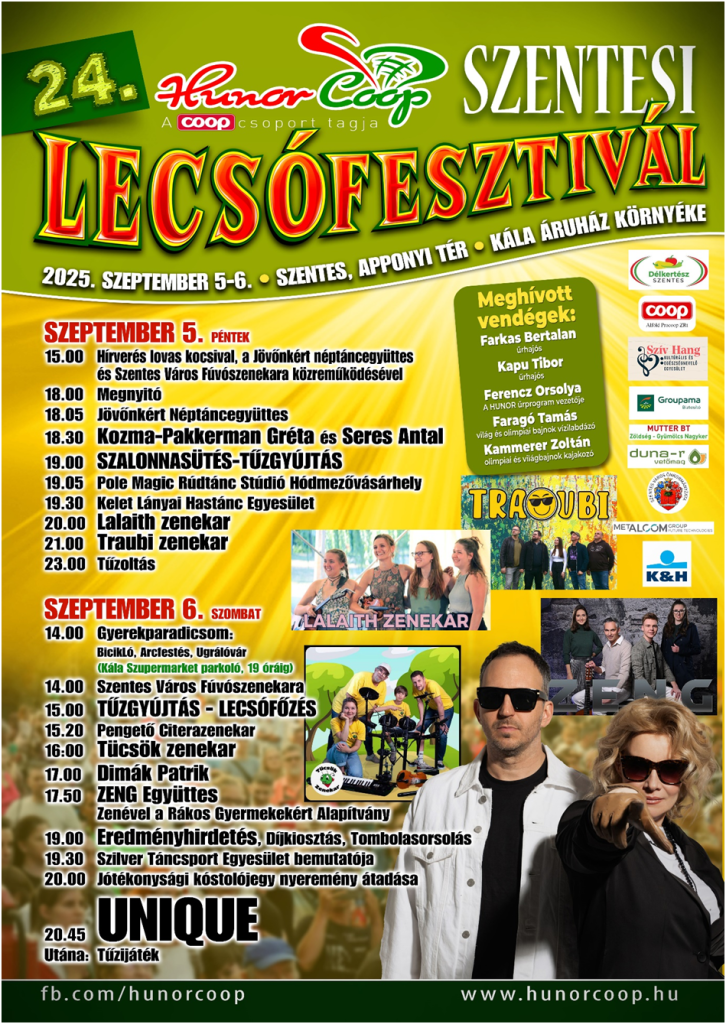 Sajtóközlemény – 24. HUNOR COOP Lecsófesztivál