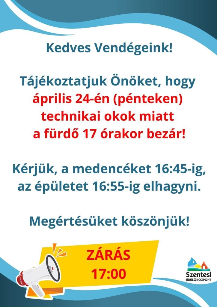 A Szentesi Üdülőközpont aktualitásai