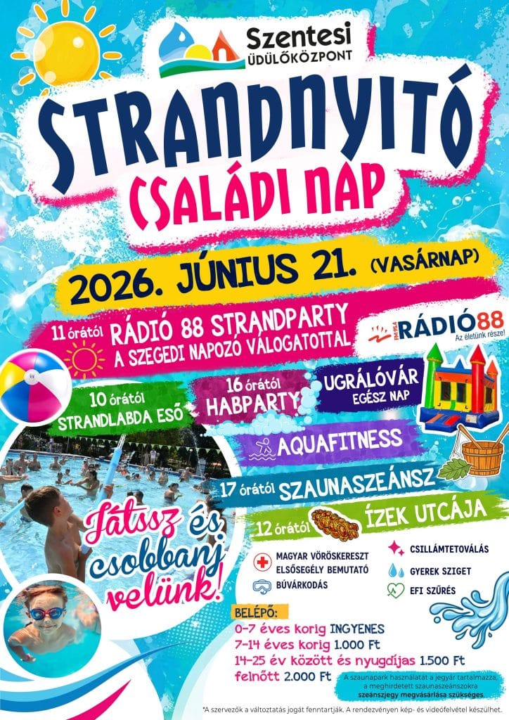 Strandnyitó vasárnap!