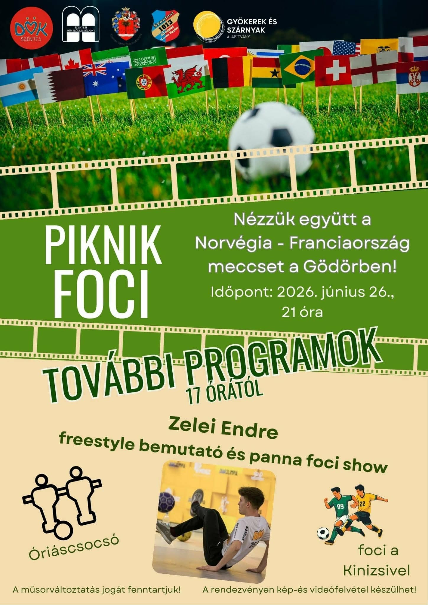 Piknik Foci Szentesen – közös meccsnézés és családi programok